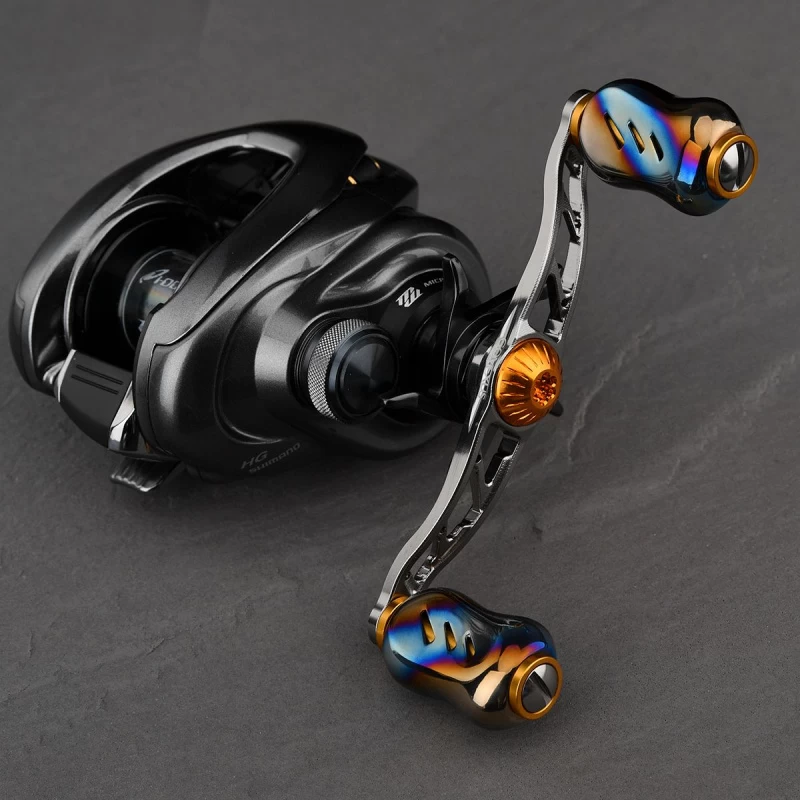 Gomexus 100mm Aluminium Handle With 22mm Titanium Knob 8x5mm - Silver & Gold 4 Gomexus 100mm Aluminium Handle With 22mm Titanium Knob 8x5mm - Silver & Gold - Afbeelding 2